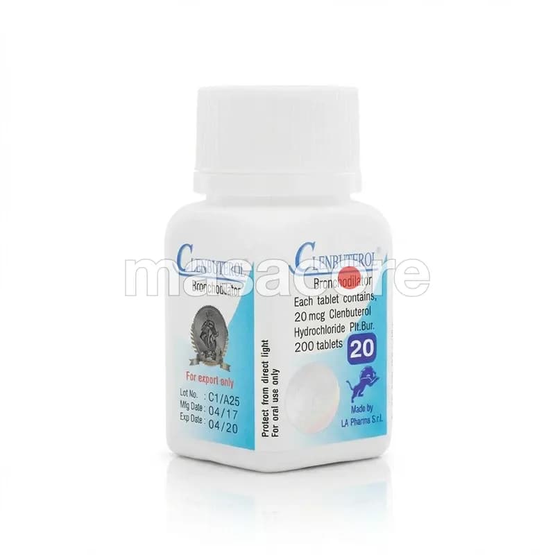 Clenbuterol 20mcg/tab 200 tabletas de LA Pharma