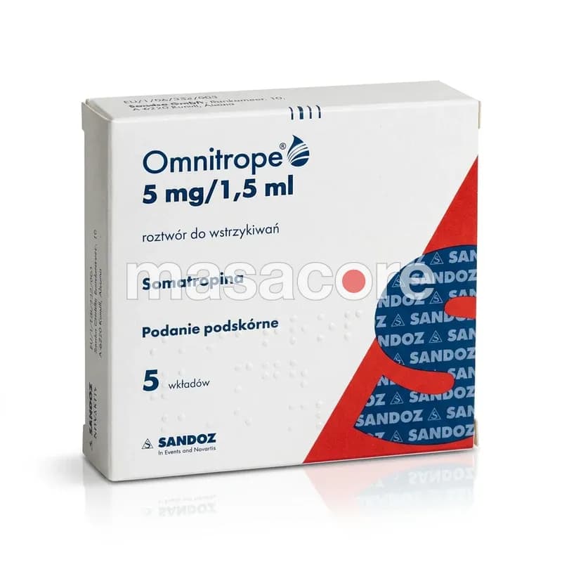 Omnitrope 75 IU 15iu/vial 5 Vials de Sandoz