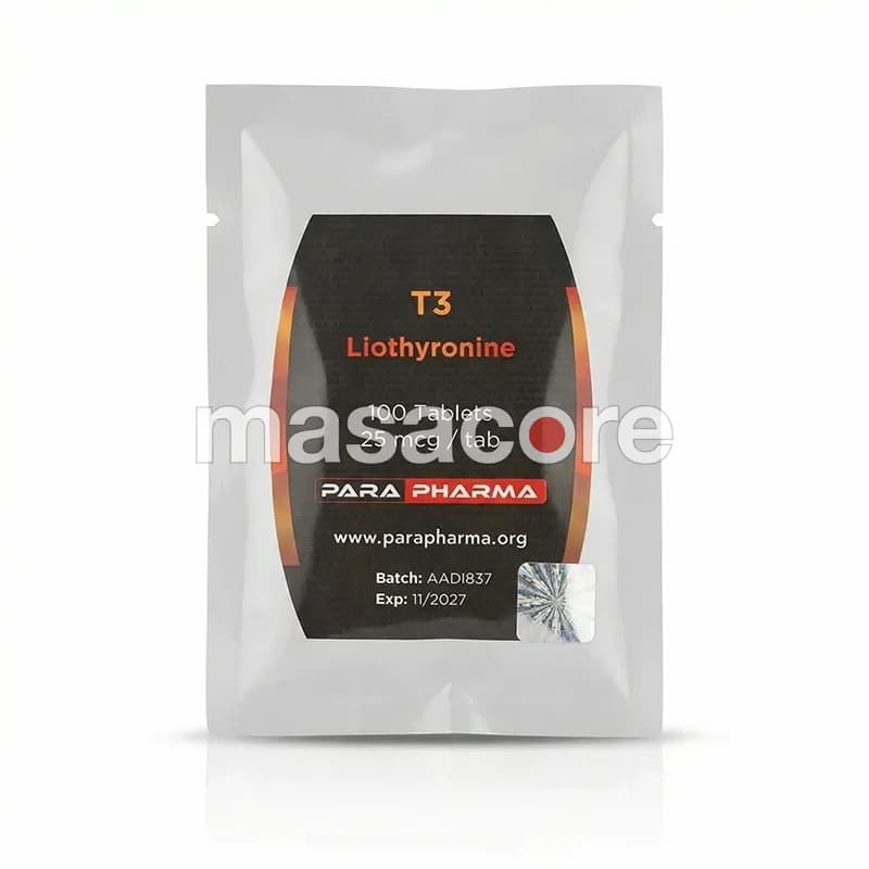 T3 25mcg/tab 100 tabletas de Para Pharma