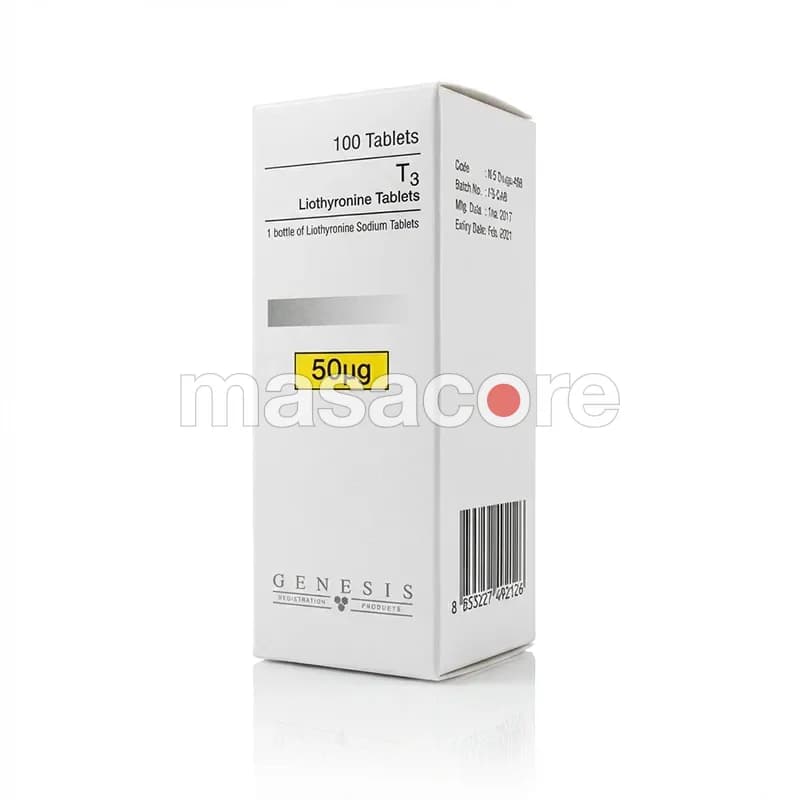 T3 50mcg/tab 100 tabletas de Genesis